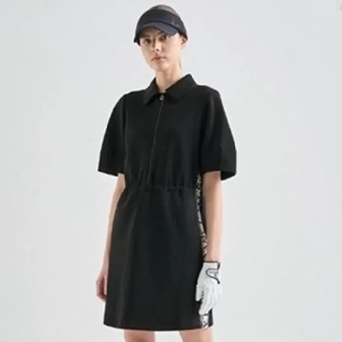 [LANVIN BLANC] 랑방블랑 여성 컨트라스트 로고 라인 드레스 - gol1126x - 1