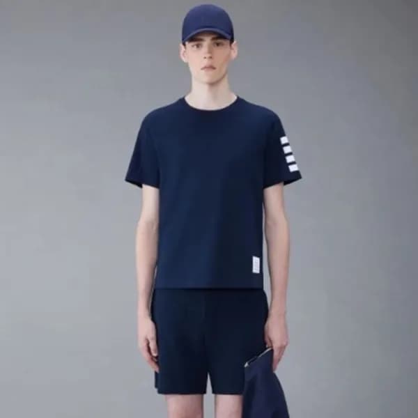 톰브라운 남성 라운드 반팔티 - Thom Browne Mens Round Tshirts -… - 1