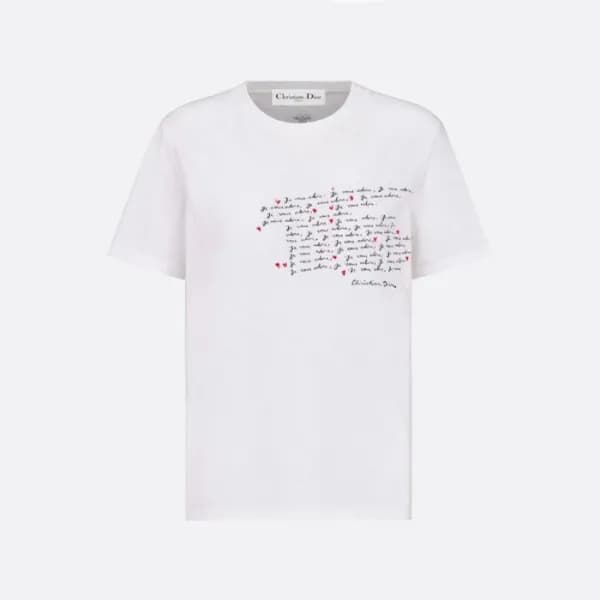 디올 여성 라운드 반팔 티셔츠 - Dior Womens Round Tshirts - dic… - 1