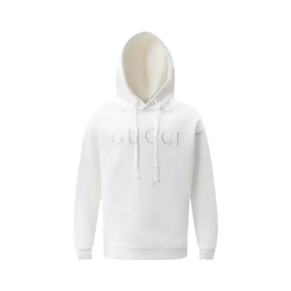 구찌 남성 화이트 후드티 - Gucci Mens White Hoodie - guc2672x - 1