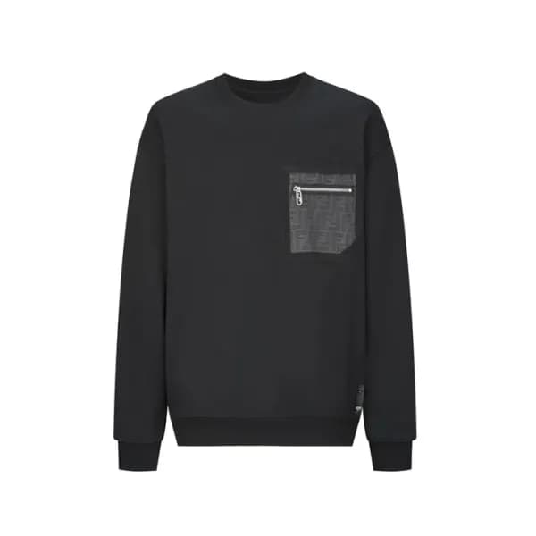 펜디 남성 블랙 맨투맨 - Fendi Mens Black Tshirt - fec2927x - 1