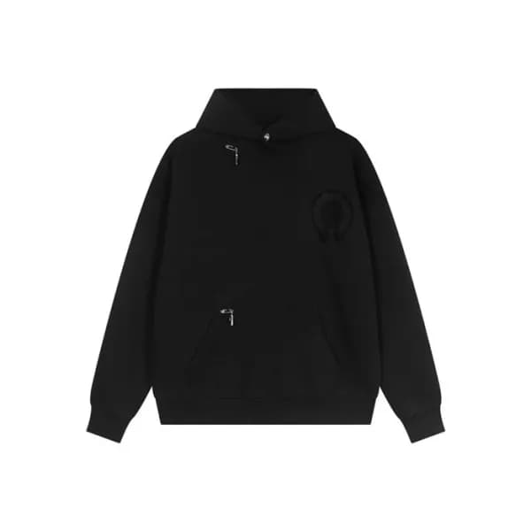크롬하츠 남성 블랙 후디 - Chrom hearts Mens Black Hoodie - c… - 1