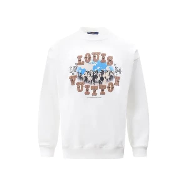 루이비통 남성 라운드 맨투맨 - Louis vuitton Mens Round Tshirt … - 1