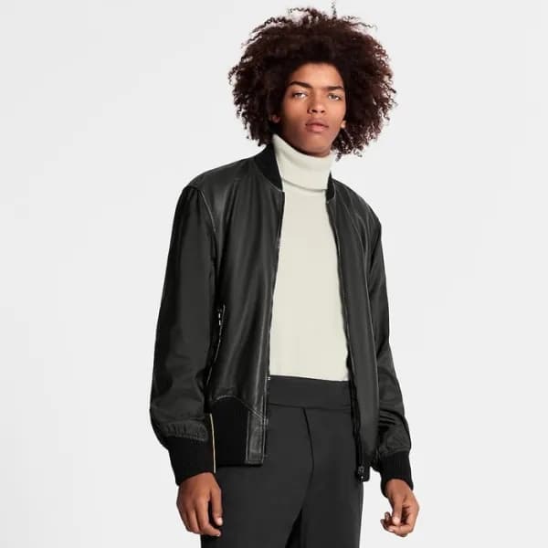 루이비통 남성 가죽 재킷 - Louis vuitton Mens Leather Jacket … - 1