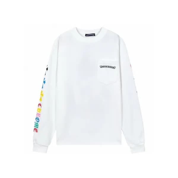 크롬하츠 남성 라운드 긴팔티 - Chrome Hearts Mens Round Tshirt … - 1