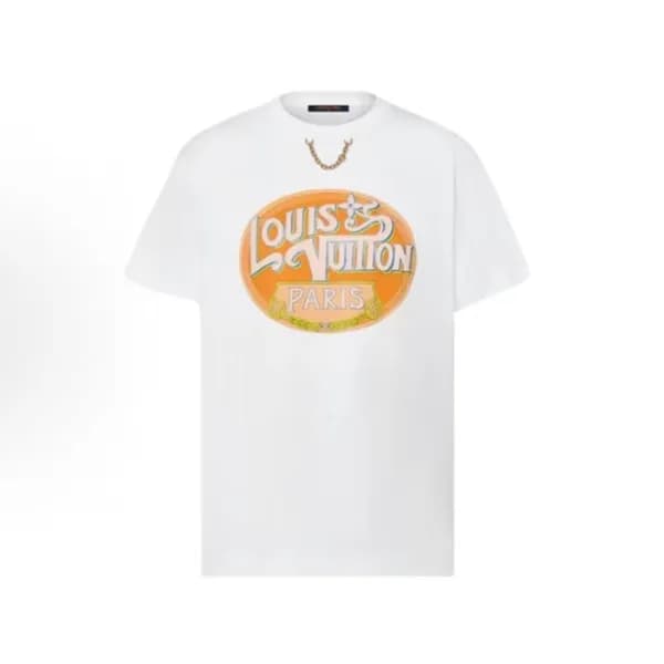 루이비통 남성 라운드 반팔 티셔츠 - Louis vuitton Mens Round Tshi… - 1