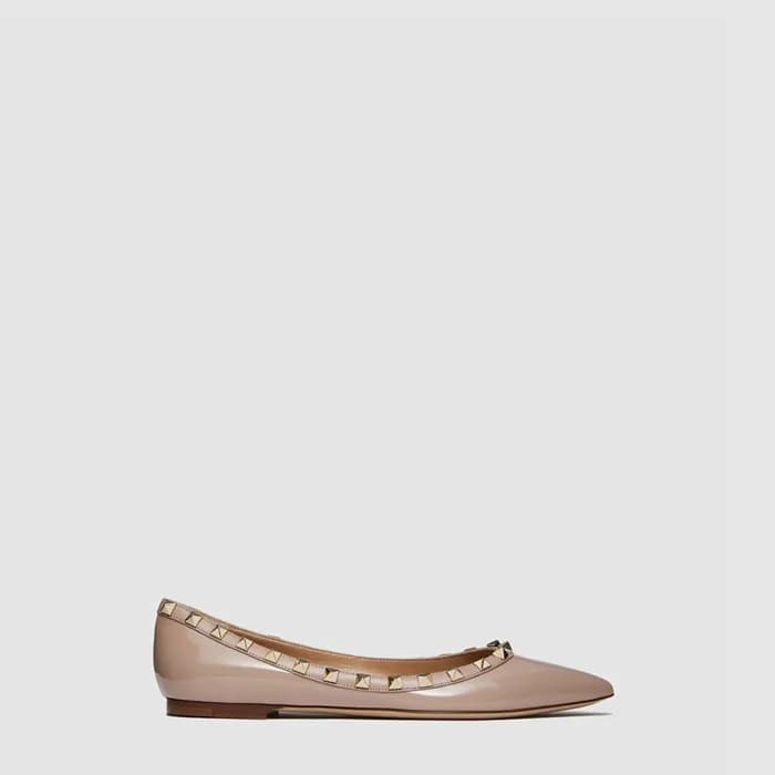 발렌티노 여성 락스터드 발레리나 - Valentino Womens Rockstud Ball… - 1
