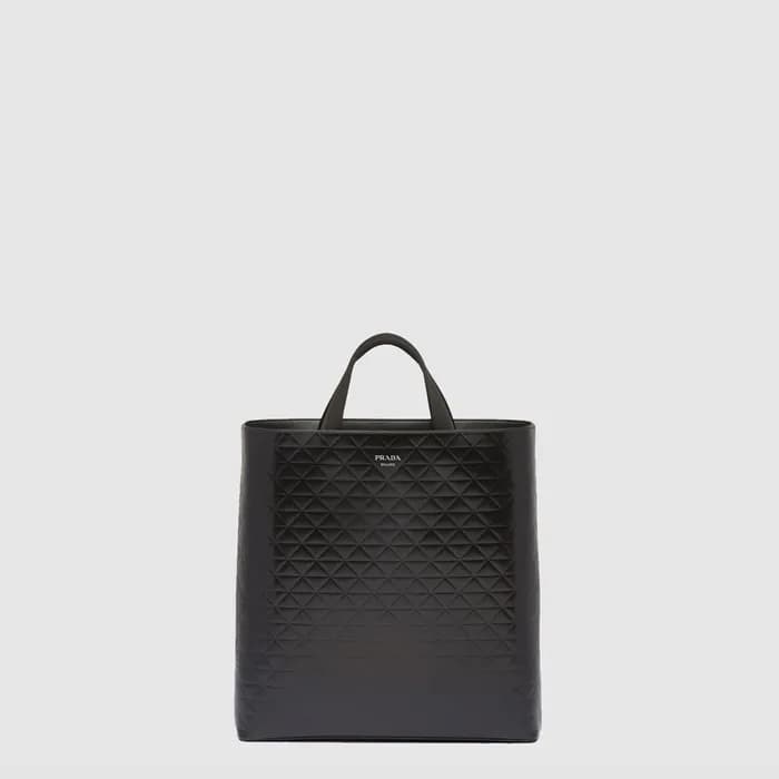 프라다 남성 브러시드 레더 토트백 2VG113 - Prada Mens Brushed Lea… - 1
