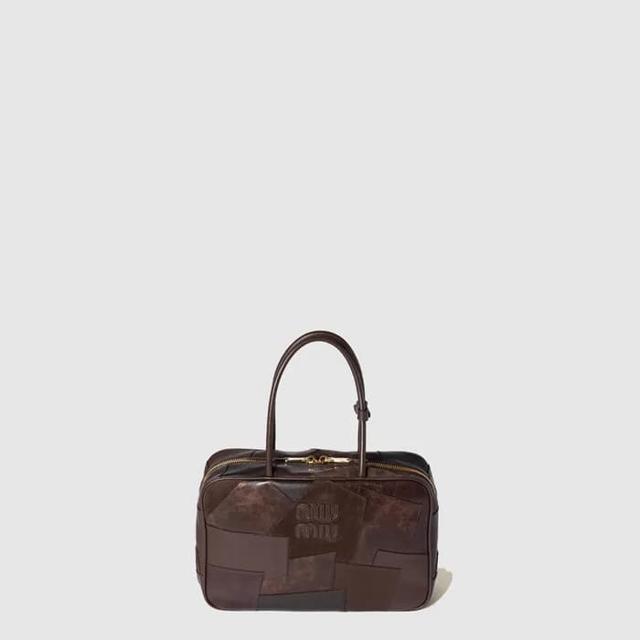 미우미우 여성 가죽 패치워크 보 백 - Miumiu Womens Leather Patchw… - 1