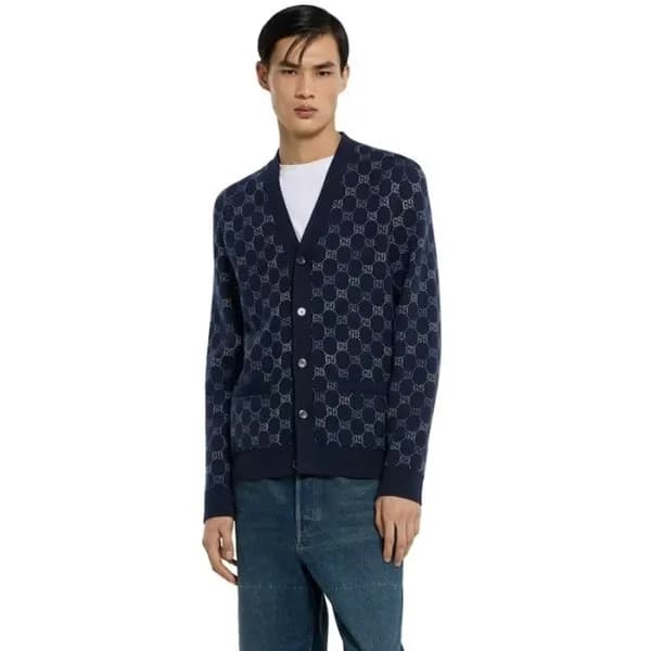 구찌 남성 브이넥 가디건 - Gucci Mens V-neck Cardigan - guc12… - 1