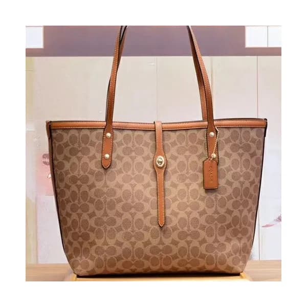 Coach Leather Market Tote Shoulder Shopper Bag,31c… - 1