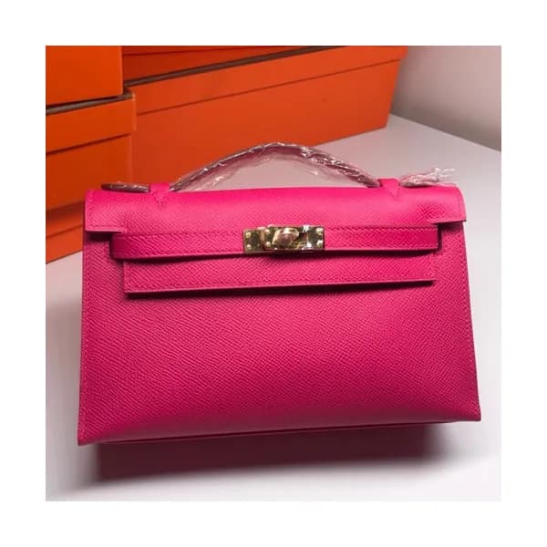 Hermes Mini Kelly Epsom Leather Tote Bag / Clutch … - 1