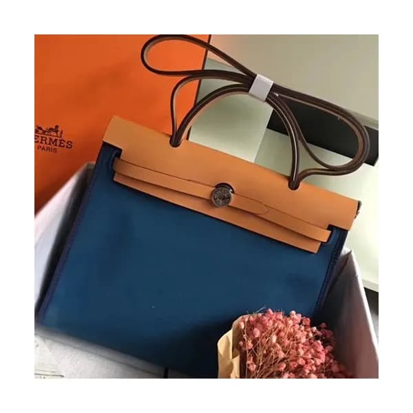 Hermes Herbag Canvas Tote Shoulder Bag ,31cm - 에르메… - 1