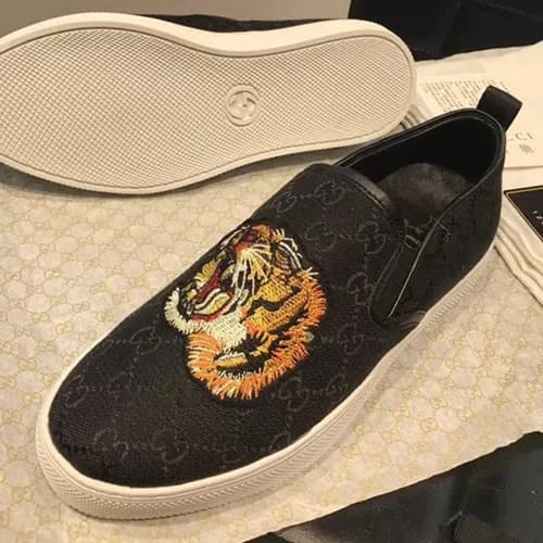 Gucci 2018 Tiger Embroidery Slip-on - 구찌 타이거 자수 슬립… - 1