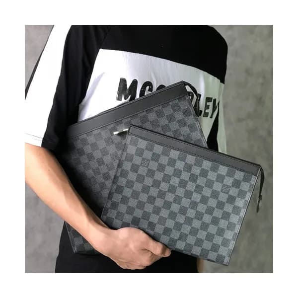Louis Vuitton Pochette Voyage Monogram Eclipse Clu… - 1