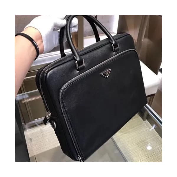 Prada Saffiano Mens Business Bag,36CM - 프라다 사피아노 남… - 1