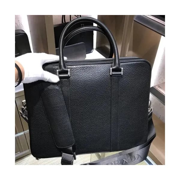 Prada Leather Mens Business Bag,36CM - 프라다 레더 남성용 … - 1