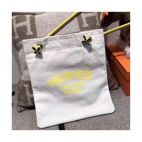 Hermes Canvas Shoulder Shopper Bag - 에르메스 캔버스 여성용… - 1