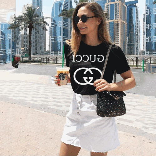 Gucci 2019 Mm/Wm Print Big Logo Cotton Short Sleev… - 1