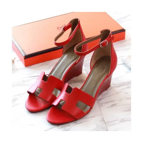 Hermes 2019 Ladies Oasis Wedge Leather Sandal - 에르… - 1