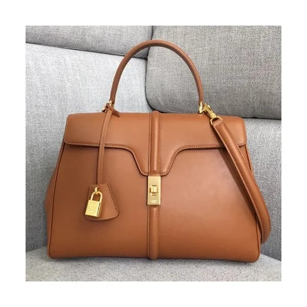 Celine 16 Leather Medium Tote Shoulder Bag,32CM - … - 1