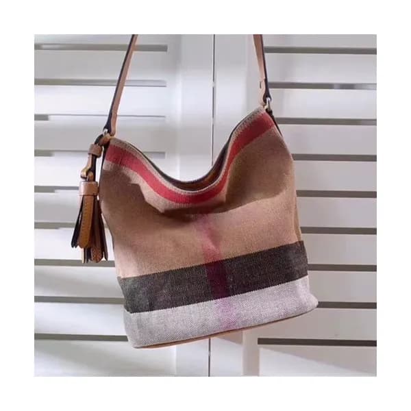 Burberry Ashby Tassel Bucket Shoudler Bag,24.5CM -… - 1