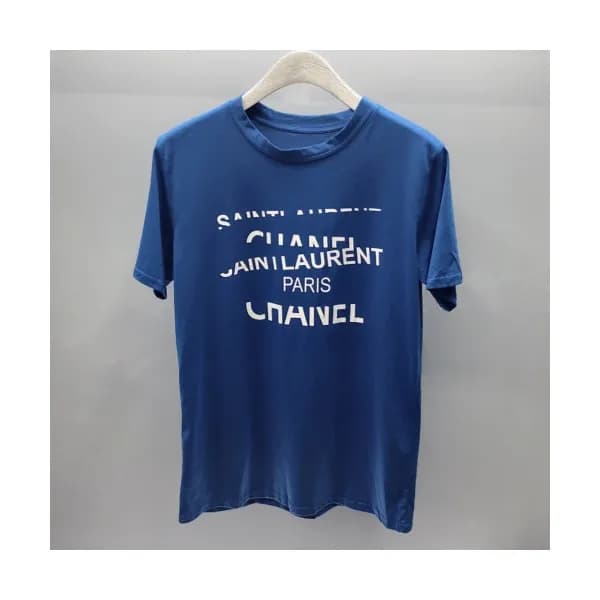 Chanel 2019 Mens Logo Printing Crew-neck Cotton Sh… - 1