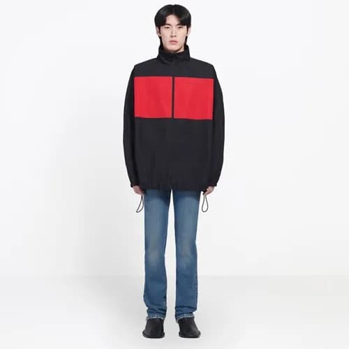 Balenciaga 2019 Mens Logo Print Wind Breaker Jacke… - 1