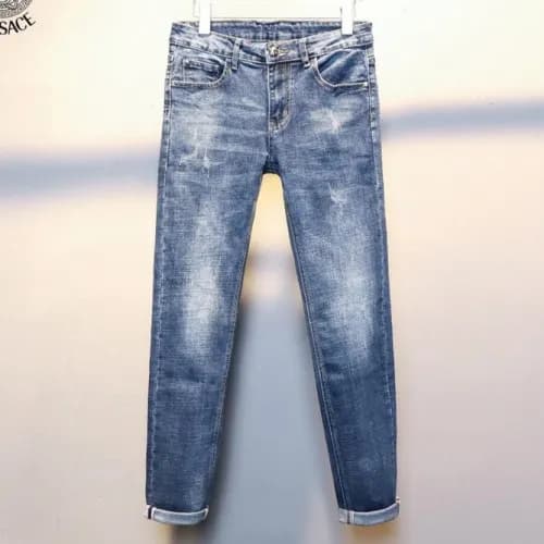 Versace 2019 Mens Graffity Denim Pants - 베르사체 남성 그… - 1