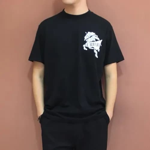 Burberry 2019 Mens Logo Cotton Short Sleeved Tshir… - 1
