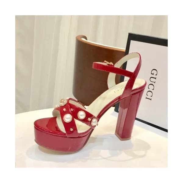Gucci 2019 Ladies Leather High Heel Sandal - 구찌 20… - 1
