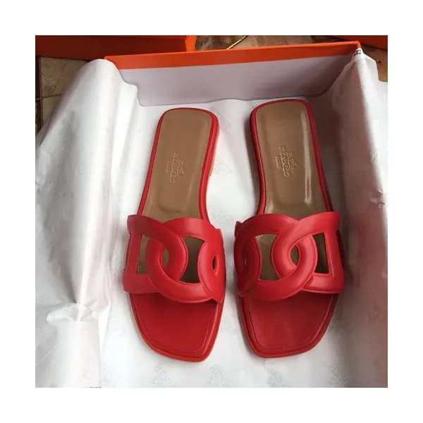 Hermes 2019 Ladies Leather Slipper - 에르메스 2019 여성용… - 1