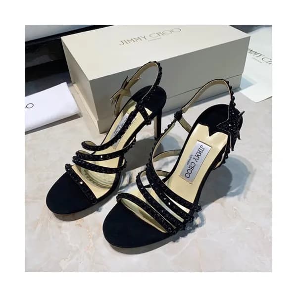 Jimmy Choo 2019 Ladies Suede High Heel Sandal - 지미… - 1