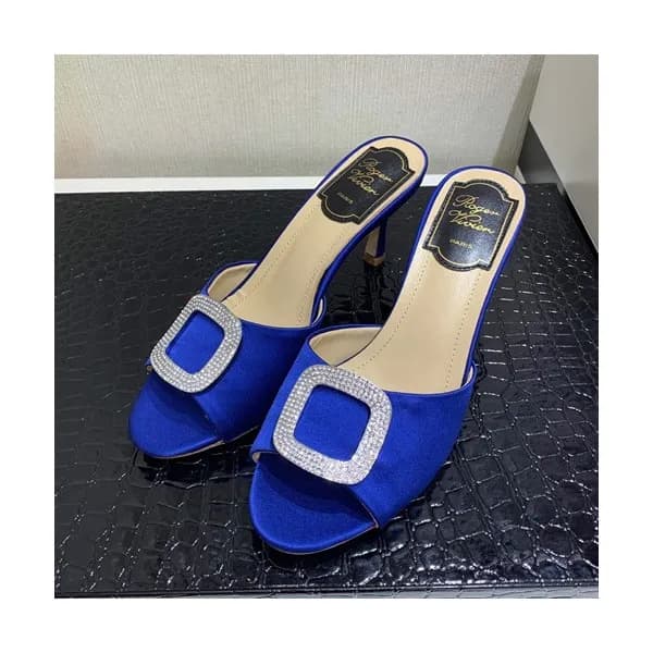 Roger Vivier 2019 Ladies Silk Middle-heel Slipper … - 1