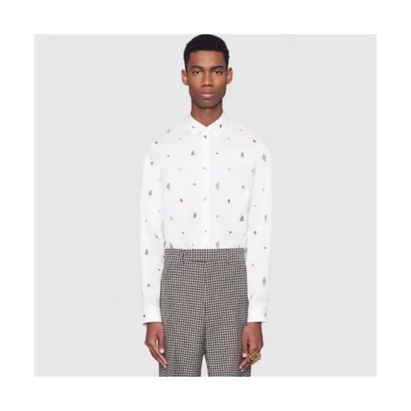 Gucci 2019 Mens Logo Slim Fit Cotton shirt - 구찌 20… - 1