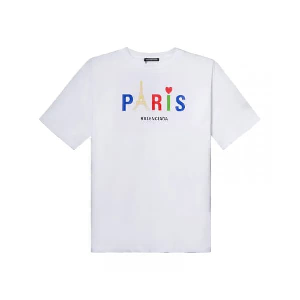 Balenciaga 2019 Mm/Wm Oversize Logo Cotton Short S… - 1