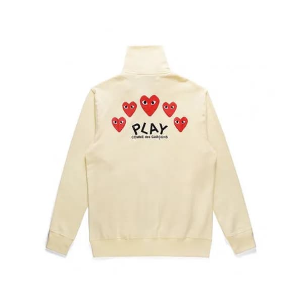 Cdgplay 2019 Unisex Logo Cotton Zip-up Tshirts - 꼼… - 1