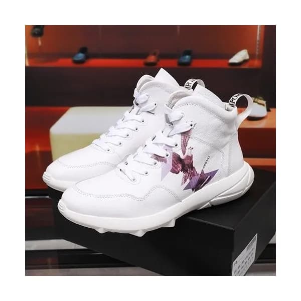 Armani 2020 Mens Leather Sneakers - 알마니 2020 남성용 … - 1