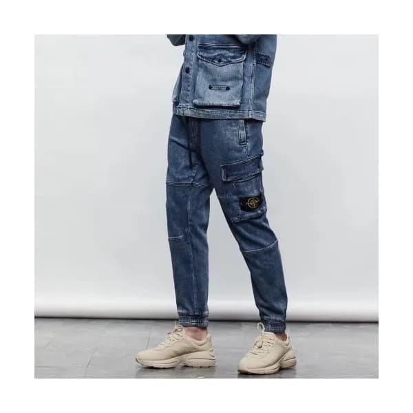 Stone Island 2020 Mens Logo Casual Denim Jeans - 스… - 1
