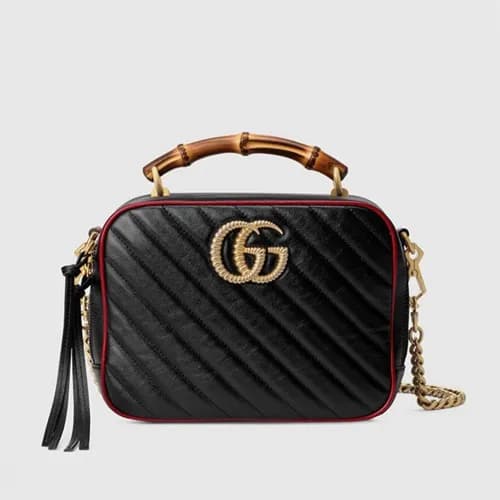 Gucci 2020 Marmont Bamboo Tote Shoulder Bag,22CM -… - 1