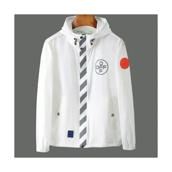 Off-white 2020 Mens Logo Casual Windproof Jackets … - 1