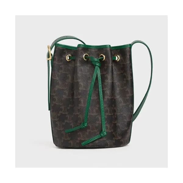Celine 2020 Triomphe Canvas Bucket Shoulder Bag,25… - 1