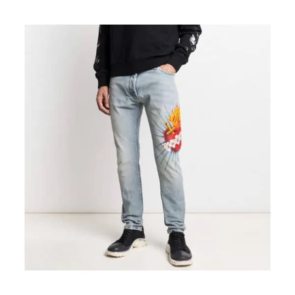 [오프화이트]Off-white 2020 Mens Logo Denim Jeans - 오프화이… - 1