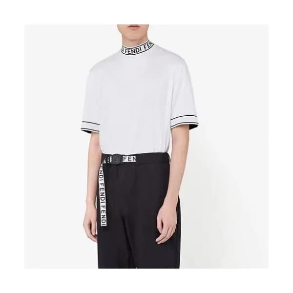 [펜디]Fendi 2021 Mens Logo Casual Short Sleeved Tshi… - 1