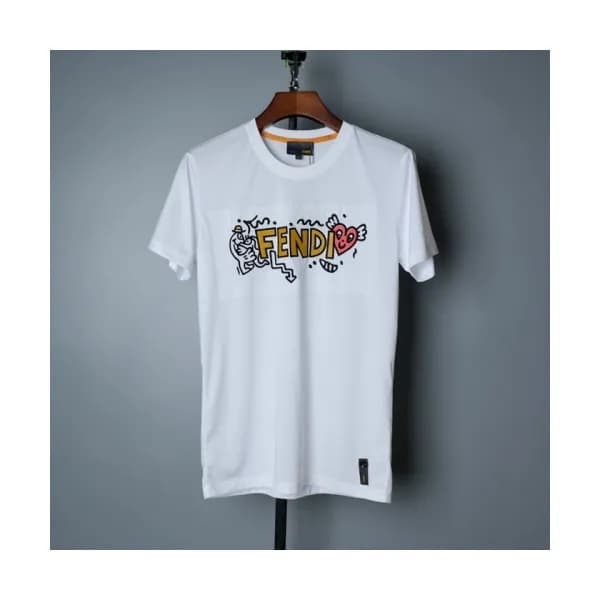 [펜디]Fendi 2021 Mens Logo Casual Short Sleeved Tshi… - 1