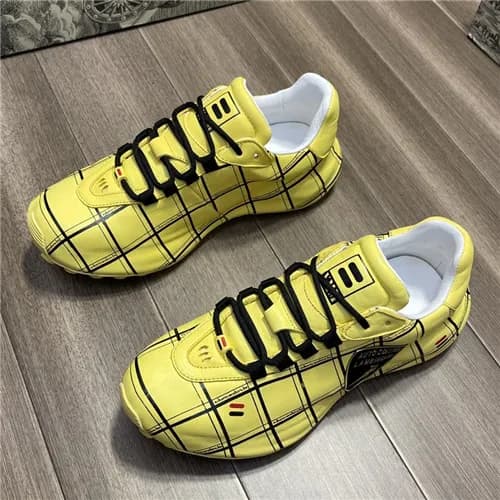 [매장판]Gucci 2021 Men's Leather Sneakers,GUCS144… - 1