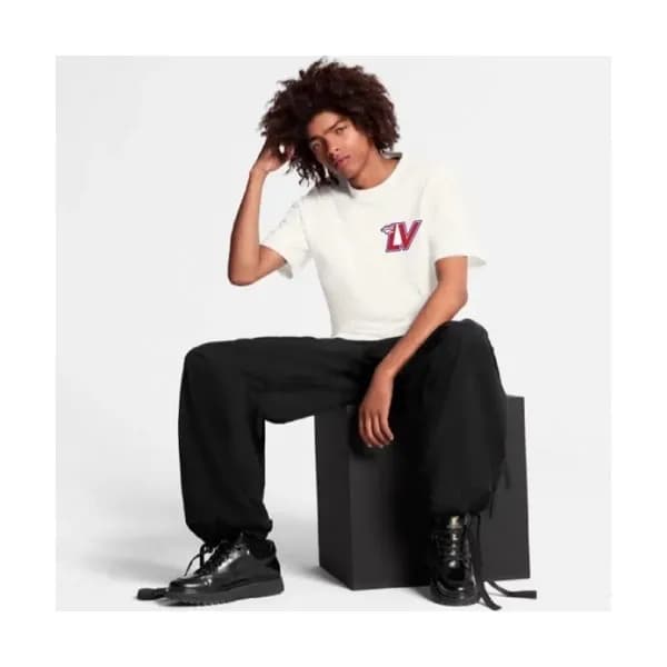 Louis vuitton Mm/Wm Logo Short Sleeved Tshirts Wh… - 1