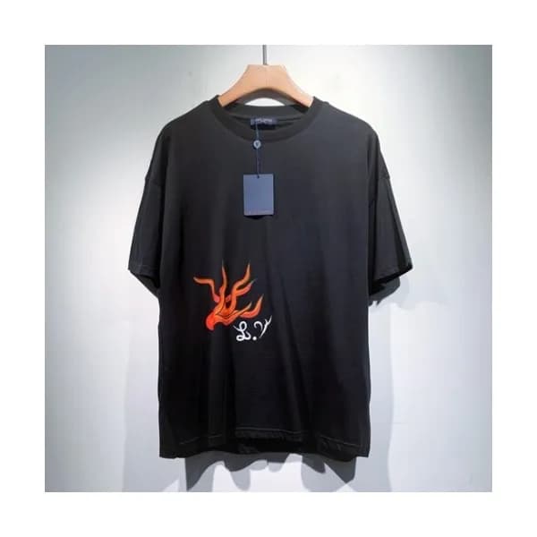 Louis vuitton Mm/Wm Logo Short Sleeved Tshirts Bl… - 1