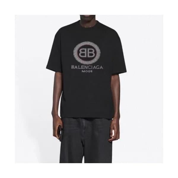 Balenciaga Mm/Wm Logo Cotton Short Sleeved Tshirt… - 1