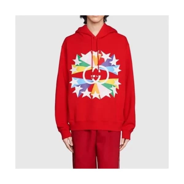 Gucci Mm/wm Logo Casual Oversize Cotton Hoodie Re… - 1